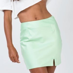 Princess Polly Marcel Mini Skirt Lime